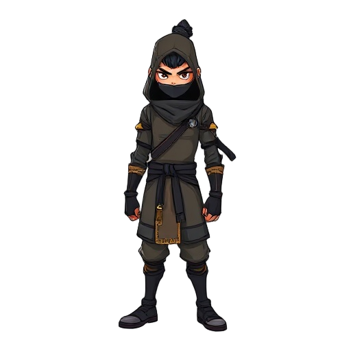 generate a shinobi in a dystopian cyberpunk world
