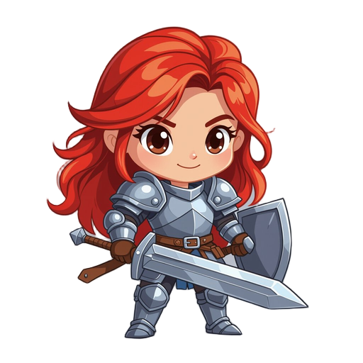 red hair knight
