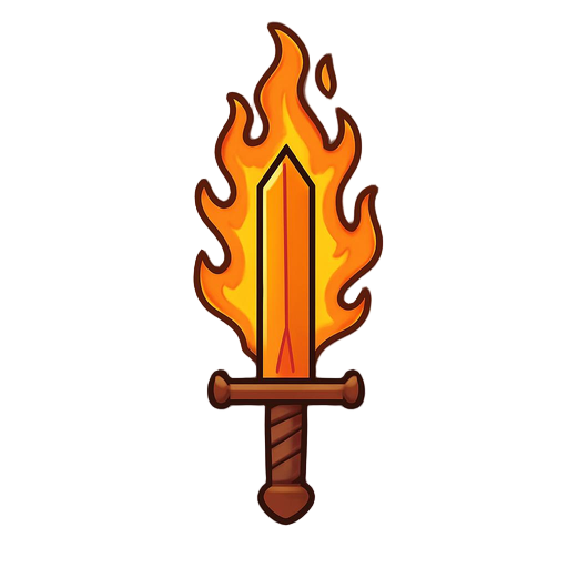 flaming sword