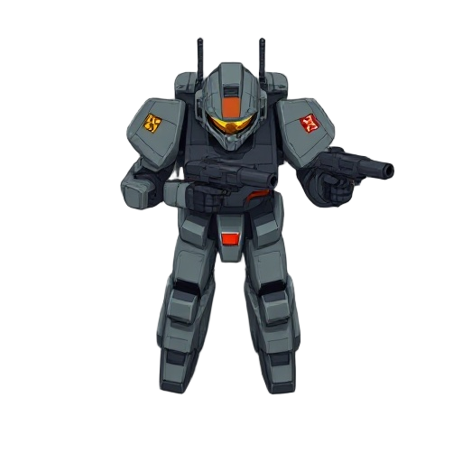 mecha troop with submachine guns