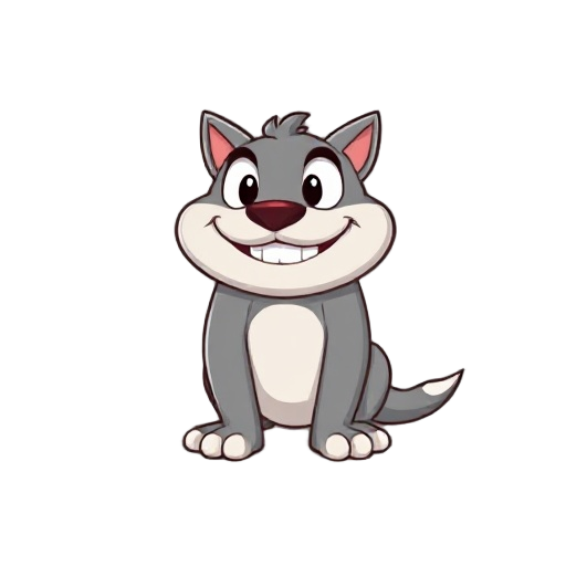 lobo gris en 4 patas