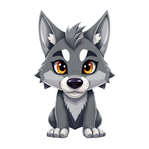 lobo gris en 4 patas