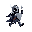 criar imagem de sprite de 32px por 32px com sequência de animação caminhando no estilo de jogo plataforma do personagem knight do hollow knight