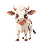 a cute, detailed cow standing in a grassy field, soft sunlight, high-resolution, natural colors, gentle expression, realistic shading, clean background, cinematic lighting, highly detailed texture, sharp focus.