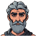 ancient greek philosopher cyberpunk anime pixel close up