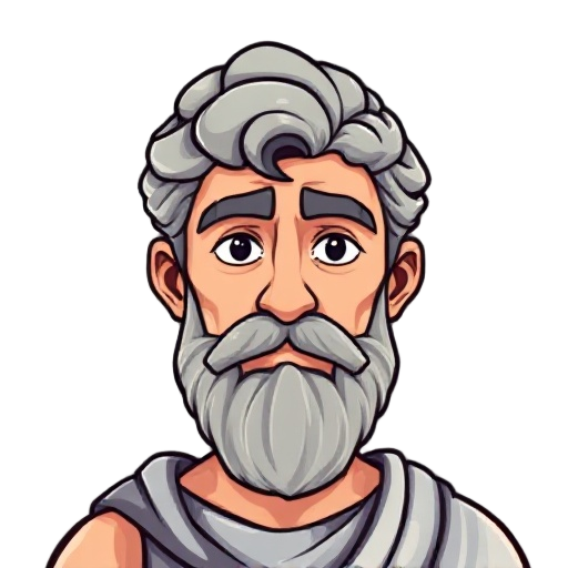 ancient greek philosopher anime pixel close up