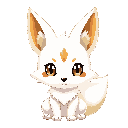 cute white gold fox pokemon pet