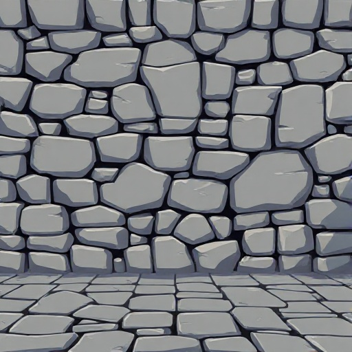 16 bit grey rock wall and floor 