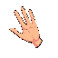 flat hand side view