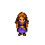 archer, wearing purple clothes and carrying a yellow bow