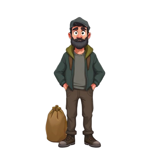 a homeless man 