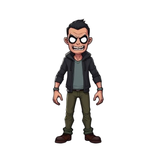 personagem protagonista para jogo de terror