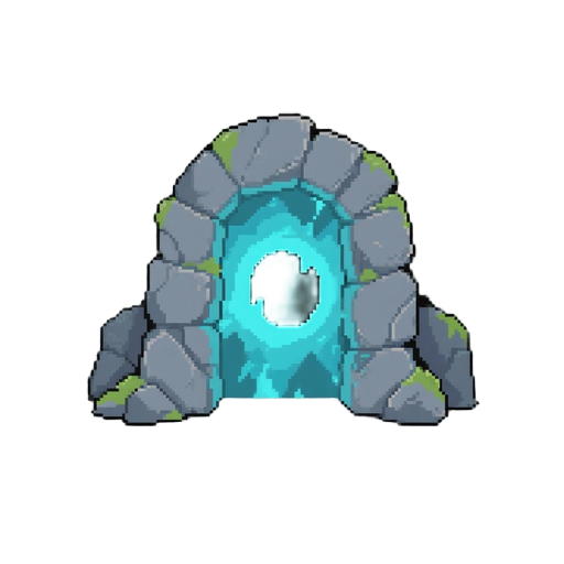 generate a portal with stone gate,