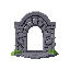generate a portal with stone gate,