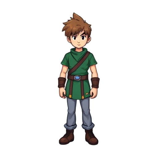 snes style rpg hero 