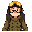 basic flight technician suit, brownish-green in color, with fluorescent orange goggles and a standard utility backpack