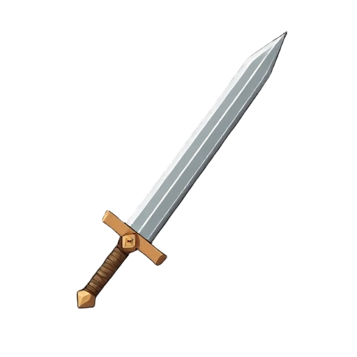 straight sword made out of sandstone