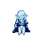 ijoung ice wizard character with a hoody
