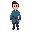  tundra male character with blue clothes complete character full body 