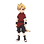 male, red shit, black bottom, blonde hair, rpg maker mz, tail asset