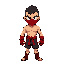 mma fighter, red mask