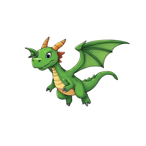 green dragon flying
