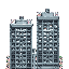 apartment blocks in japan made in 2d. 