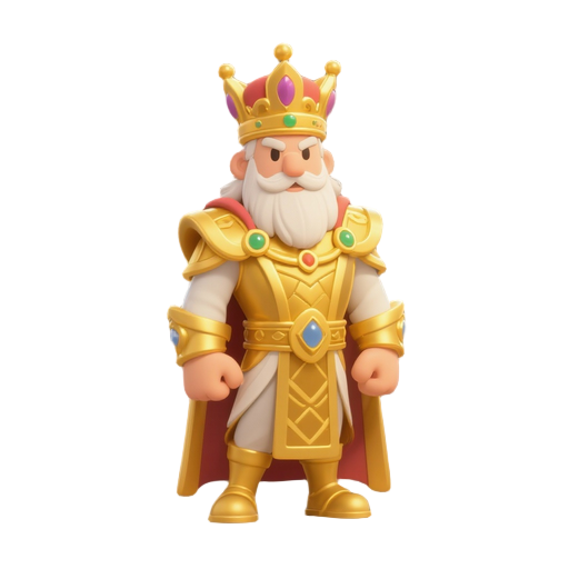 a king in gold attire 