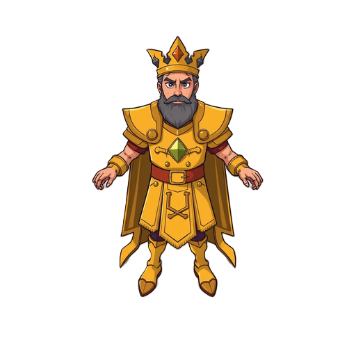 a king in gold attire 