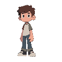 young guy in casual clothes