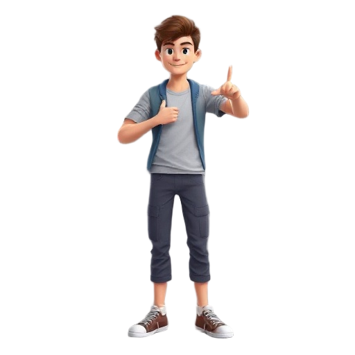 guy in casual clothes, t-pose