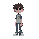melancholic teen boy