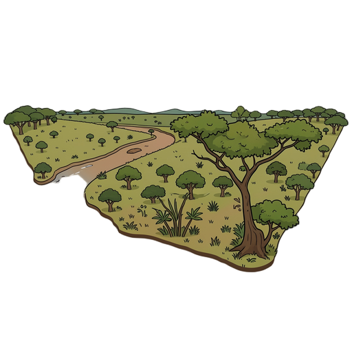 preciso que cria uma fundo para meu jogo do cerrado brasileiro fase inteira  use como exemplo a imagem 