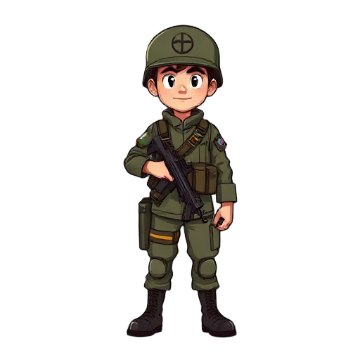 soldado de la segunda guerra mundial andando de lado