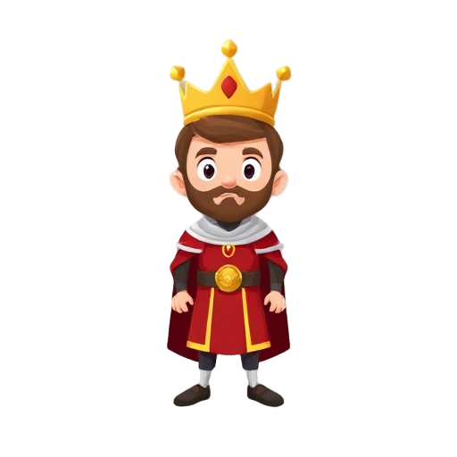 the king in red, with the golden crown