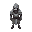 top-down rpg character of a knight with light armor,  gritty wartime look