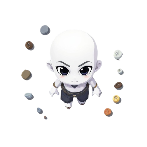 2 d topdown, white skin character