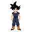 faça um goku uslw do devian art dando uma rasteira
