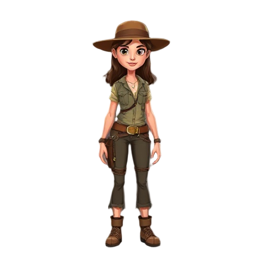 it generates a set of sprites of a character similar to indiana jones. 