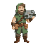 neutral-faced traveler holding a boombox its okey if he had old medieval clothes . the traveler must show no emotion. they should carry nothing except a boombox on a one hand.