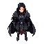 dark fantasy hero dark knight in detroyed armor with long dark hair