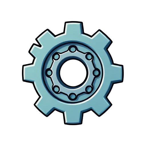 create an image of a gear ... i want to use gear in my game the gear should be in cartoonish style ... the image should be in high definition and with transparent background