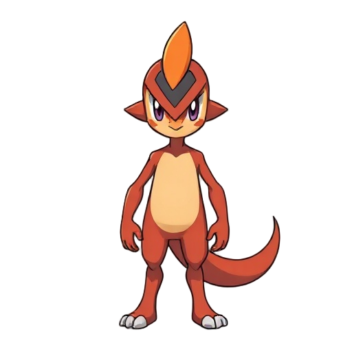 um personagem sem roupas, estilo pokemon fire red