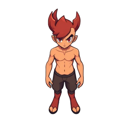 um personagem humano sem roupas, topdown, grafico pixelado como o jogo pokemon firered