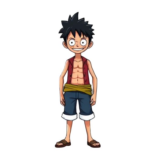 luffy baixo de one piece.