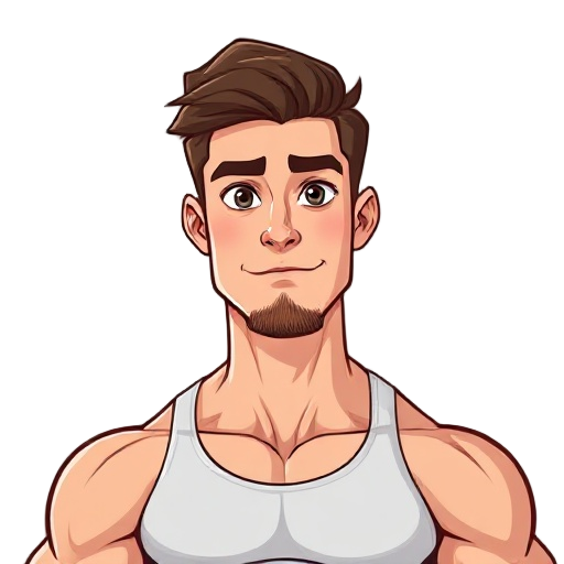 full-body portrait of a young american male, age 20–23, athletic and tall (1.83m–1.88m). strong and defined physique with broad shoulders, firm chest, muscular arms. clean, determined expression. square jawline, marked jaw, straight nose. no beard, no bea