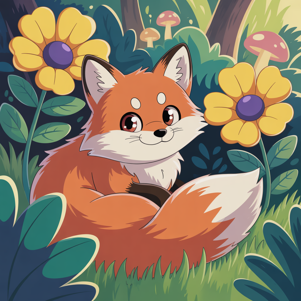 anime 2d fixel in jungle cozy scene