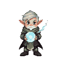 dwarf air mage, compact build, front view. wearing elemental artificer gear with light metal accents. holding serene breeze orb releasing soft air curls. focused expression, no background.