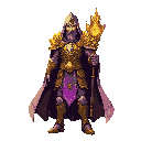 human supremus mage, front view, clad in ancient primordial armor of carved stone, gold lattice, and runic light channels. cape flows as fluid light. holds the ‘eternity staff’, an ancient staff with pure energy, runes burning in shifting colors. extremel