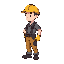 engineer character pixelated side view